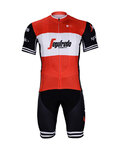 BONAVELO Krótka koszulka kolarska i spodenki - TREK 2019 - czerwony/czarny