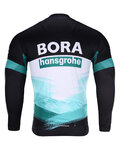 BONAVELO Zimowa koszulka kolarska z długim rękawem - BORA 2020 WINTER - zielony/czarny/biały
