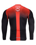 BONAVELO Zimowa koszulka kolarska z długim rękawem - INEOS 2020 WINTER - czerwony/czarny