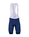 BONAVELO Krótkie spodnie kolarskie z szelkami - EDUCATION FIRST 2020 - niebieski