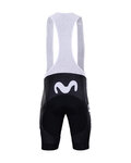 BONAVELO Krótkie spodnie kolarskie z szelkami - MOVISTAR 2020 - czarny