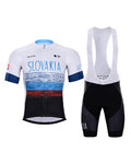 BONAVELO Krótka koszulka kolarska i spodenki - SLOVAKIA - biały/czerwony/niebieski/czarny