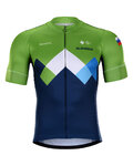 BONAVELO Koszulka kolarska z krótkim rękawem - SLOVENIA - niebieski/zielony