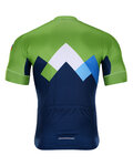 BONAVELO Koszulka kolarska z krótkim rękawem - SLOVENIA - niebieski/zielony