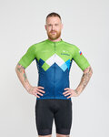BONAVELO Koszulka kolarska z krótkim rękawem - SLOVENIA - niebieski/zielony