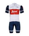 BONAVELO Krótka koszulka kolarska i spodenki - TREK 2020 - niebieski/biały/czerwony