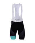 BONAVELO Krótkie spodnie kolarskie z szelkami - BIKE EXCHANGE 2021 - jasnoniebieski/czarny