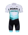 BONAVELO Krótka koszulka kolarska i spodenki - BORA 2021 - biały/zielony/czarny