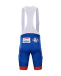 BONAVELO Krótkie spodnie kolarskie z szelkami - GROUPAMA FDJ 2021 - biały/czerwony/niebieski