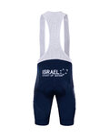 BONAVELO Krótkie spodnie kolarskie z szelkami - ISRAEL 2021 - niebieski/biały