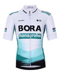 BONAVELO Krótka koszulka kolarska i spodenki - BORA 2021 KIDS - biały/zielony/czarny