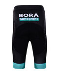 BONAVELO Krótkie spodnie kolarskie bez szelek - BORA 2023 KIDS - czarny/zielony