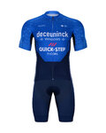 BONAVELO Krótka koszulka kolarska i spodenki - QUICKSTEP 2021 - biały/niebieski