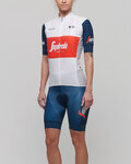 BONAVELO Koszulka kolarska z krótkim rękawem - TREK 2021 - niebieski/biały/czerwony