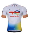 BONAVELO Krótka koszulka kolarska i spodenki - TOTAL ENERGIES 2025 - niebieski/biały/żółty/czarny