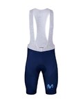 BONAVELO Krótkie spodnie kolarskie z szelkami - MOVISTAR 2022 - niebieski