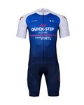 BONAVELO Krótka koszulka kolarska i spodenki - QUICKSTEP 2022 - niebieski/biały