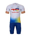 BONAVELO Krótka koszulka kolarska i spodenki - TOTAL ENERGIES 2025 - żółty/biały/niebieski