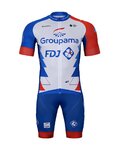BONAVELO Krótka koszulka kolarska i spodenki - GROUPAMA FDJ 2022 - niebieski/biały/czerwony
