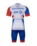 BONAVELO Krótka koszulka kolarska i spodenki - GROUPAMA FDJ 2022 - niebieski/biały/czerwony