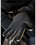 SANTINI Kolarskie rękawiczki z długimi palcami - VEGA - czarny