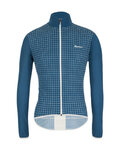 SANTINI Kolarska kurtka przeciwwiatrowa - NEBULA - jasnoniebieski/niebieski
