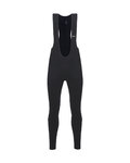 SANTINI Długie spodnie kolarskie z szelkami - LAVA WINTER - czarny
