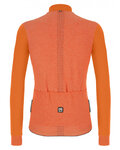 SANTINI Zimowa koszulka kolarska z długim rękawem - COLORE PURO WINTER - pomarańczowy