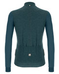 SANTINI Zimowa koszulka kolarska z długim rękawem - COLORE PURO WINTER - zielony