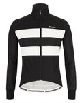 SANTINI Kolarska kurtka zimowa ze spodniami - COLORE BENGAL WINTER - biały/czarny