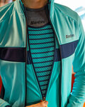 SANTINI Kolarska ocieplana kurtka - CORAL BENGAL LADY - turkusowy