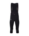 SANTINI Kolarskie spodnie 3/4 z szelkami - ADAPT SHELL - czarny