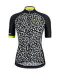 SANTINI Koszulka kolarska z krótkim rękawem - TONO CHROMOSOME LADY - czarny