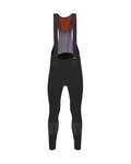 SANTINI Długie spodnie kolarskie z szelkami - NUHOT WINTER - czarny