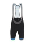 SANTINI Krótkie spodnie kolarskie z szelkami - LA VUELTA 2019 - niebieski/czarny