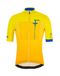 SANTINI Koszulka kolarska z krótkim rękawem - LA VUELTA 2019 - niebieski/żółty
