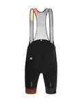 SANTINI Krótkie spodnie kolarskie z szelkami - LA VUELTA 2020 - czarny