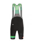 SANTINI Krótkie spodnie kolarskie z szelkami - LA VUELTA 2021 - czarny/zielony