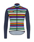 SANTINI Kolarska kurtka przeciwwiatrowa - LA VUELTA 2021 SINTX - niebieski/kolorowy