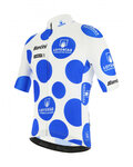 SANTINI Koszulka kolarska z krótkim rękawem - LA VUELTA 2021 - biały/niebieski