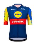 SANTINI Koszulka kolarska z krótkim rękawem - LIDL TREK 2024 - niebieski