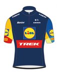 SANTINI Koszulka kolarska z krótkim rękawem - LIDL TREK 2024 KIDS - żółty/czerwony/niebieski