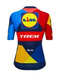 SANTINI Koszulka kolarska z krótkim rękawem - LIDL TREK 2024 LADY - żółty/czerwony/niebieski