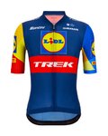 SANTINI Koszulka kolarska z krótkim rękawem - LIDL TREK 2024 TEAM ORIGINAL - czerwony/żółty/niebieski