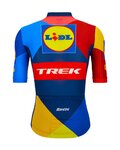 SANTINI Koszulka kolarska z krótkim rękawem - LIDL TREK 2024 TEAM ORIGINAL - czerwony/żółty/niebieski