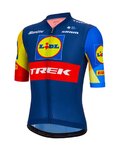 SANTINI Koszulka kolarska z krótkim rękawem - LIDL TREK 2024 TEAM ORIGINAL - czerwony/żółty/niebieski