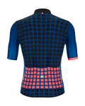 SANTINI Koszulka kolarska z krótkim rękawem - MITO GRIDO - różowy/czarny/niebieski