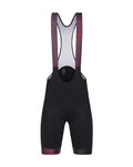 SANTINI Krótkie spodnie kolarskie z szelkami - LA VUELTA 2018 - czarny/fioletowy