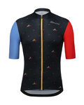 SANTINI Koszulka kolarska z krótkim rękawem - LA VUELTA 2018 - niebieski/czarny/czerwony