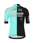 SANTINI Koszulka kolarska z krótkim rękawem - TEAM BIANCHI 2019 - czarny/turkusowy